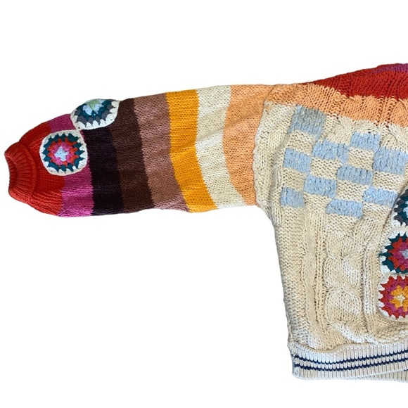 NWT Free People Clear Skies Cardigan in Cream Combo Size XS and M - Picture 8 of 15